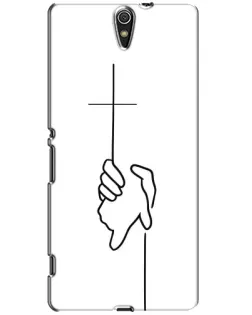 Чехол для Sony Xperia C5 Ultra (E5533, E5563, E5506, E5553) с картинкой «Рука держит» Чехол для Sony Xperia C5 Ultra (E5533, E5563, E5506, E5553) с картинкой «Рука держит»
