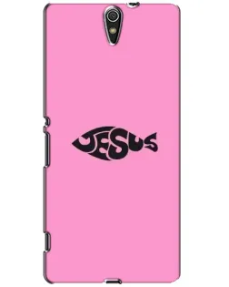 Чехол для Sony Xperia C5 Ultra (E5533, E5563, E5506, E5553) с картинкой «Розовый символ  Jesus»