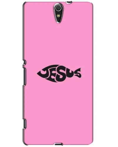 Чехол для Sony Xperia C5 Ultra (E5533, E5563, E5506, E5553) с картинкой «Розовый символ  Jesus»
