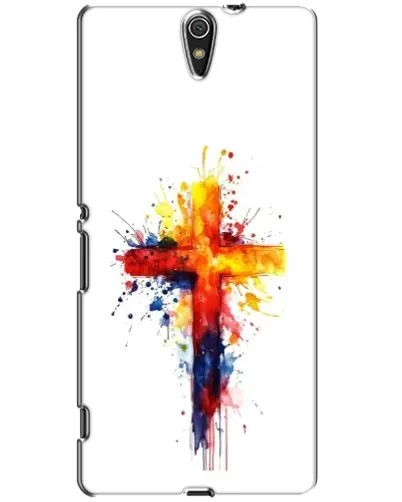 Чехол для Sony Xperia C5 Ultra (E5533, E5563, E5506, E5553) с картинкой «Акварельный крест»