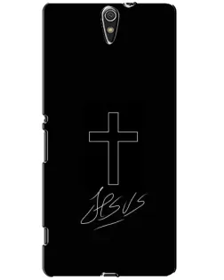 Чехол для Sony Xperia C5 Ultra (E5533, E5563, E5506, E5553) с картинкой «Графический крест Jesus»