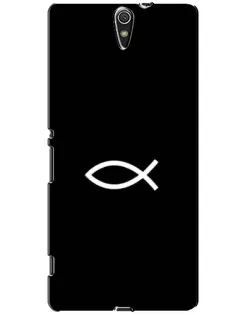 Чехол для Sony Xperia C5 Ultra (E5533, E5563, E5506, E5553) с картинкой «Символ рыбы Jesus»