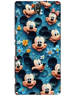 Чехол для Sony Xperia C5 Ultra (E5533, E5563, E5506, E5553) с картинкой «Паттерн Микки и Минни»