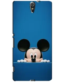 Чехол для Sony Xperia C5 Ultra (E5533, E5563, E5506, E5553) с картинкой «Микки выглядывает»