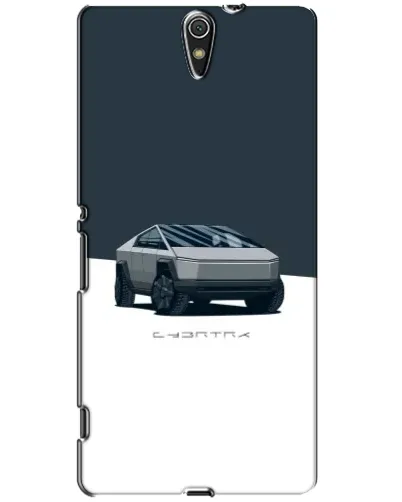 Чехол для Sony Xperia C5 Ultra (E5533, E5563, E5506, E5553) с картинкой «Серебристый Cybertruck Tesla»