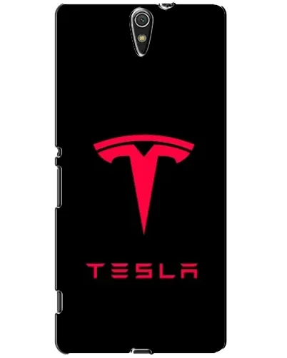 Чехол для Sony Xperia C5 Ultra (E5533, E5563, E5506, E5553) с картинкой «Tesla Red Logo»