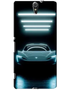 Чехол для Sony Xperia C5 Ultra (E5533, E5563, E5506, E5553) с картинкой «Tesla в неоне» Чехол для Sony Xperia C5 Ultra (E5533, E5563, E5506, E5553) с картинкой «Tesla в неоне»
