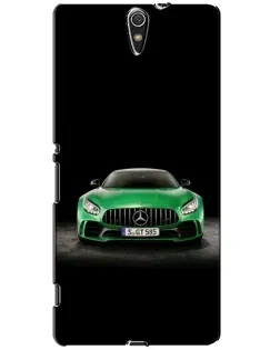 Чехол для Sony Xperia C5 Ultra (E5533, E5563, E5506, E5553) с картинкой «Mercedes — неоновый лого»