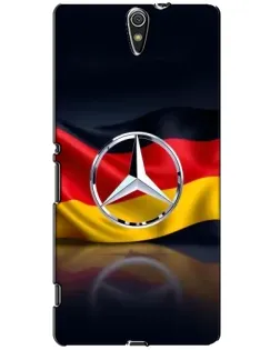 Чехол для Sony Xperia C5 Ultra (E5533, E5563, E5506, E5553) с картинкой «Mercedes — флаг Германии»
