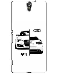 Чехол для Sony Xperia C5 Ultra (E5533, E5563, E5506, E5553) с картинкой «Audi — контрастный дизайн»
