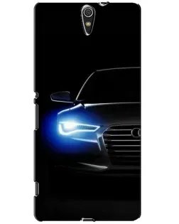 Чехол для Sony Xperia C5 Ultra (E5533, E5563, E5506, E5553) с картинкой «Неоновый взгляд Audi»