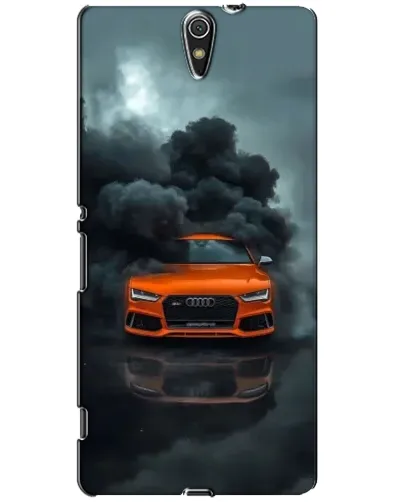 Чехол для Sony Xperia C5 Ultra (E5533, E5563, E5506, E5553) с картинкой «Audi в облаках дыма»
