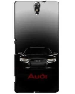 Чехол для Sony Xperia C5 Ultra (E5533, E5563, E5506, E5553) с картинкой «Audi — градиентный контур»