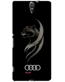 Чехол для Sony Xperia C5 Ultra (E5533, E5563, E5506, E5553) с картинкой «Графика — пантера и Audi»