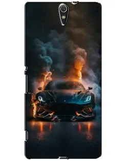 Чехол для Sony Xperia C5 Ultra (E5533, E5563, E5506, E5553) с картинкой «Lamborghini дымная эстетика»