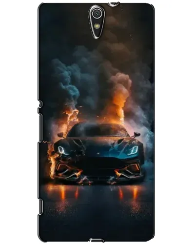 Чехол для Sony Xperia C5 Ultra (E5533, E5563, E5506, E5553) с картинкой «Lamborghini дымная эстетика»