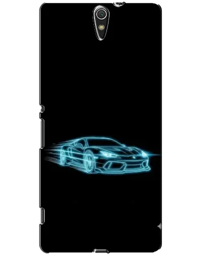 Чехол для Sony Xperia C5 Ultra (E5533, E5563, E5506, E5553) с картинкой «Неоновый контур Lamborghini»
