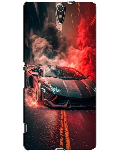Чехол для Sony Xperia C5 Ultra (E5533, E5563, E5506, E5553) с картинкой «Lamborghini красный дым»