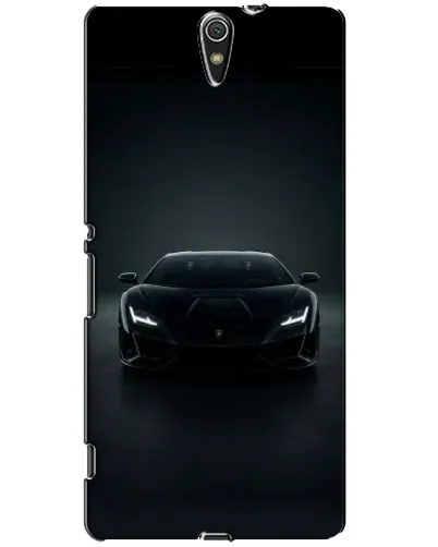 Чехол для Sony Xperia C5 Ultra (E5533, E5563, E5506, E5553) с картинкой «Черный Lamborghini Aventador»