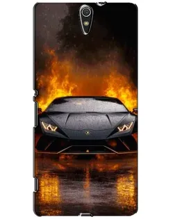 Чехол для Sony Xperia C5 Ultra (E5533, E5563, E5506, E5553) с картинкой «Lamborghini в огне»