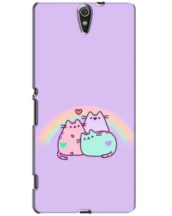Чехол для Sony Xperia C5 Ultra (E5533, E5563, E5506, E5553) с картинкой «Радужные Пушины»