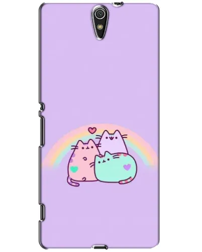 Чехол для Sony Xperia C5 Ultra (E5533, E5563, E5506, E5553) с картинкой «Радужные Пушины»