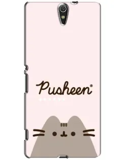 Чехол для Sony Xperia C5 Ultra (E5533, E5563, E5506, E5553) с картинкой «Pusheen логотип»
