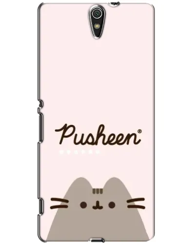 Чехол для Sony Xperia C5 Ultra (E5533, E5563, E5506, E5553) с картинкой «Pusheen логотип»