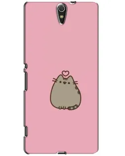 Чехол для Sony Xperia C5 Ultra (E5533, E5563, E5506, E5553) с картинкой «Pusheen сердце»