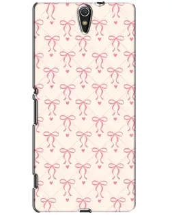 Чехол для Sony Xperia C5 Ultra (E5533, E5563, E5506, E5553) с картинкой «Розовые бантики Coquette»