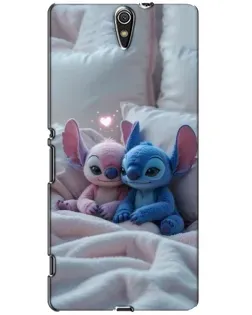 Чехол для Sony Xperia C5 Ultra (E5533, E5563, E5506, E5553) с картинкой «Плюшевые Стич Ангел»