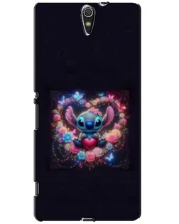 Чехол для Sony Xperia C5 Ultra (E5533, E5563, E5506, E5553) с картинкой «Stitch в цветах»