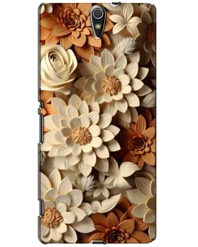 Чехол для Sony Xperia C5 Ultra (E5533, E5563, E5506, E5553) с картинкой «Бежевый флористический декор» Чехол для Sony Xperia C5 Ultra (E5533, E5563, E5506, E5553) с картинкой «Бежевый флористический декор»