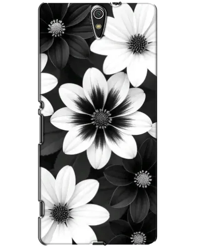 Чехол для Sony Xperia C5 Ultra (E5533, E5563, E5506, E5553) с картинкой «Монохромные астры» Чехол для Sony Xperia C5 Ultra (E5533, E5563, E5506, E5553) с картинкой «Монохромные астры»
