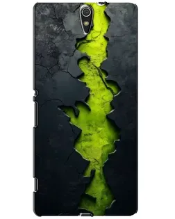 Чехол для Sony Xperia C5 Ultra (E5533, E5563, E5506, E5553) с картинкой «Салатовый разлом скалы» Чехол для Sony Xperia C5 Ultra (E5533, E5563, E5506, E5553) с картинкой «Салатовый разлом скалы»