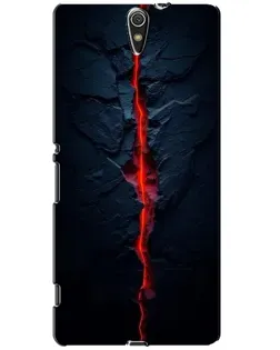Чехол для Sony Xperia C5 Ultra (E5533, E5563, E5506, E5553) с картинкой «Kрасная лавовая трещина»