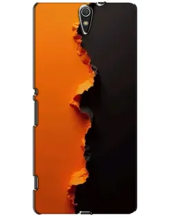 Чехол для Sony Xperia C5 Ultra (E5533, E5563, E5506, E5553) с картинкой «Оранжевый разлом»