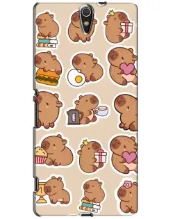 Чехол для Sony Xperia C5 Ultra (E5533, E5563, E5506, E5553) с картинкой «Капибары паттерн» Чехол для Sony Xperia C5 Ultra (E5533, E5563, E5506, E5553) с картинкой «Капибары паттерн»