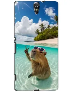 Чехол для Sony Xperia C5 Ultra (E5533, E5563, E5506, E5553) с картинкой «Капибара на море» Чехол для Sony Xperia C5 Ultra (E5533, E5563, E5506, E5553) с картинкой «Капибара на море»