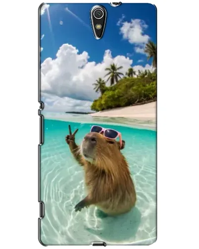 Чехол для Sony Xperia C5 Ultra (E5533, E5563, E5506, E5553) с картинкой «Капибара на море» Чехол для Sony Xperia C5 Ultra (E5533, E5563, E5506, E5553) с картинкой «Капибара на море»
