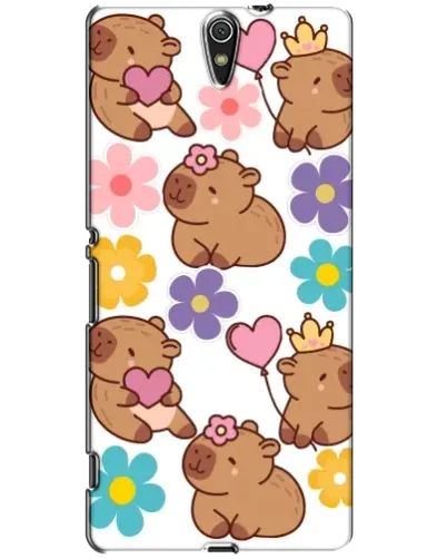 Чехол для Sony Xperia C5 Ultra (E5533, E5563, E5506, E5553) с картинкой «Цветочный паттерн капибар» Чехол для Sony Xperia C5 Ultra (E5533, E5563, E5506, E5553) с картинкой «Цветочный паттерн капибар»