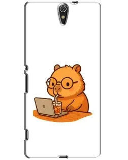 Чехол для Sony Xperia C5 Ultra (E5533, E5563, E5506, E5553) с картинкой «Капибара с ноутбуком» Чехол для Sony Xperia C5 Ultra (E5533, E5563, E5506, E5553) с картинкой «Капибара с ноутбуком»