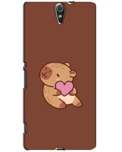 Чехол для Sony Xperia C5 Ultra (E5533, E5563, E5506, E5553) с картинкой «Капибара с сердцем» Чехол для Sony Xperia C5 Ultra (E5533, E5563, E5506, E5553) с картинкой «Капибара с сердцем»