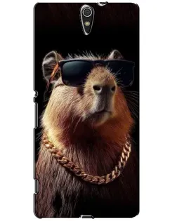 Чехол для Sony Xperia C5 Ultra (E5533, E5563, E5506, E5553) с картинкой «Капибара золотая цепь» Чехол для Sony Xperia C5 Ultra (E5533, E5563, E5506, E5553) с картинкой «Капибара золотая цепь»