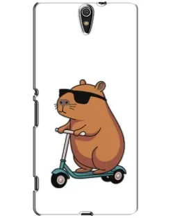 Чехол для Sony Xperia C5 Ultra (E5533, E5563, E5506, E5553) с картинкой «Капибара на самокате» Чехол для Sony Xperia C5 Ultra (E5533, E5563, E5506, E5553) с картинкой «Капибара на самокате»