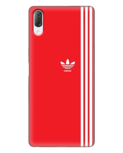 Чехол для Sony Xperia L3 с картинкой «Красный минимализм Adidas»