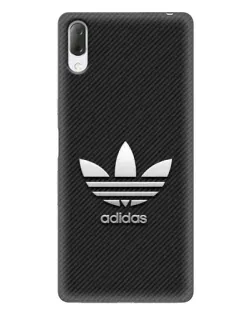 Чехол для Sony Xperia L3 с картинкой «Adidas Карбоновая текстура»