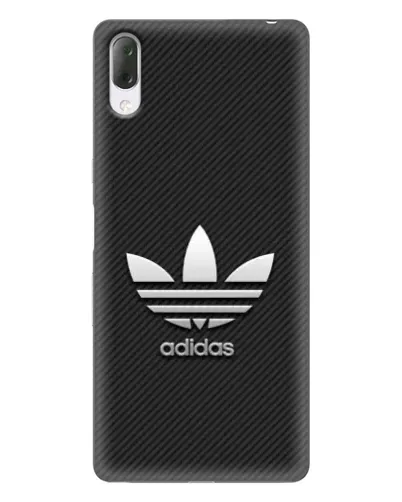 Чехол для Sony Xperia L3 с картинкой «Adidas Карбоновая текстура»