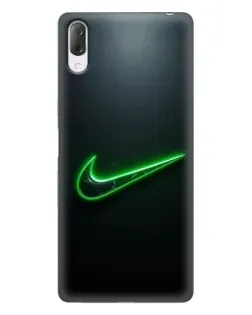 Чехол для Sony Xperia L3 с картинкой «Неоновый контур Nike»
