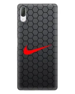 Чехол для Sony Xperia L3 с картинкой «Nike — карбоновая сетка»